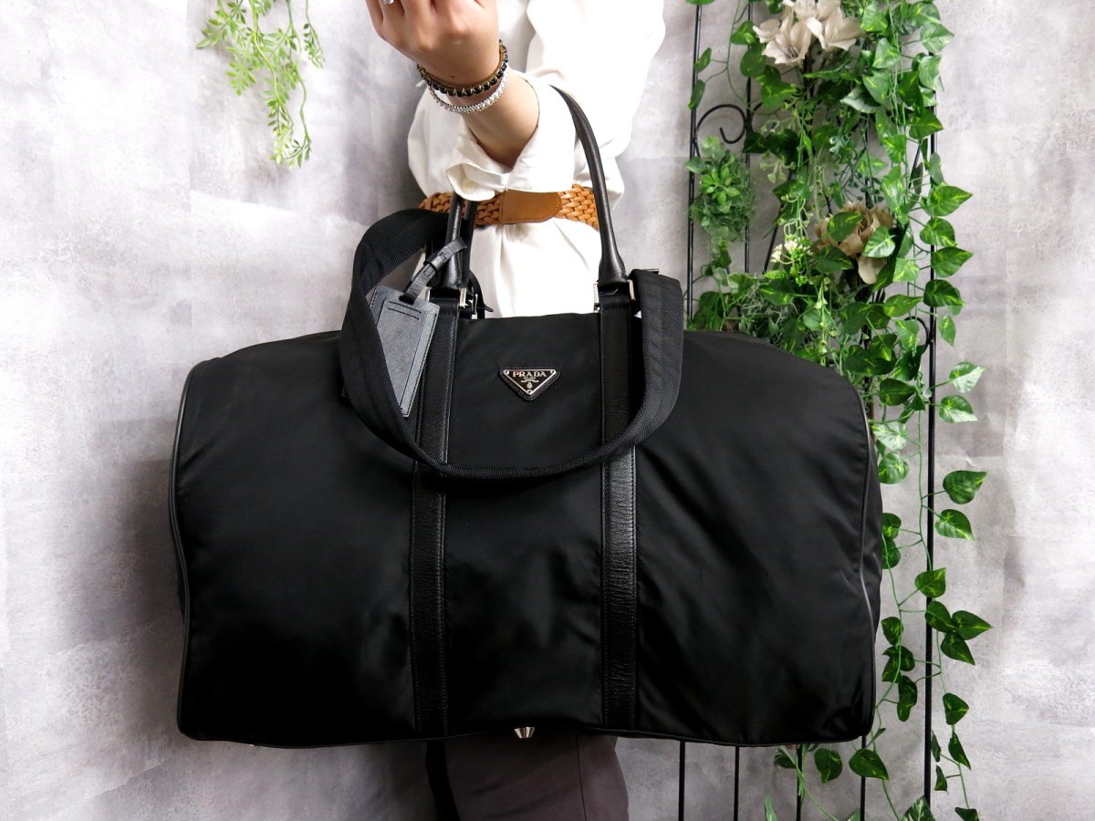 総合福袋 超美品○PRADA プラダ○ポコノ 旅行○Js40168 バッグ○黒○SV