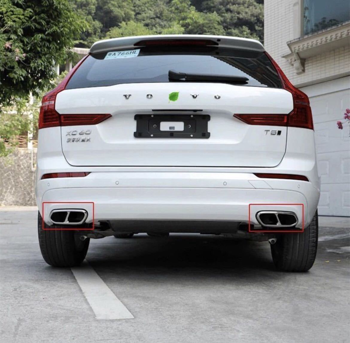  returned goods guarantee / postage included / Volvo XC60 muffler cover left right set stainless steel Volvo XC60 [2017-] after market goods custom muffler cutter 