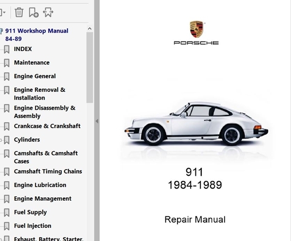 ポルシェ 911 84-89 ワークショップマニュアル （ 整備書 ） 配線図 パーツリスト　修理書 _画像1
