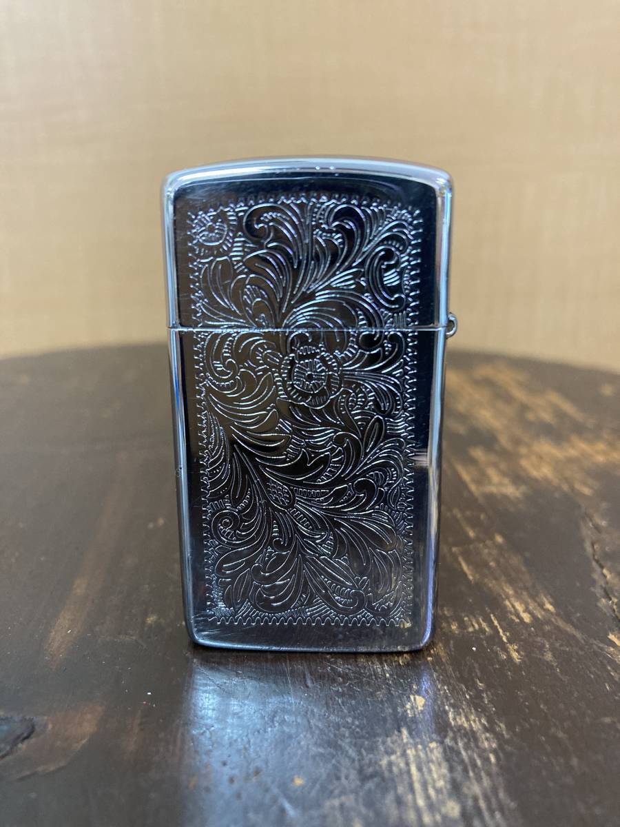 ◎ 送料無料 Zippo オイルライター ベネチアン スリムタイプ ジッポ Venetian Slim 両面加工 エレガント 喫煙具 アウトドア キャンプ 煙草_画像1