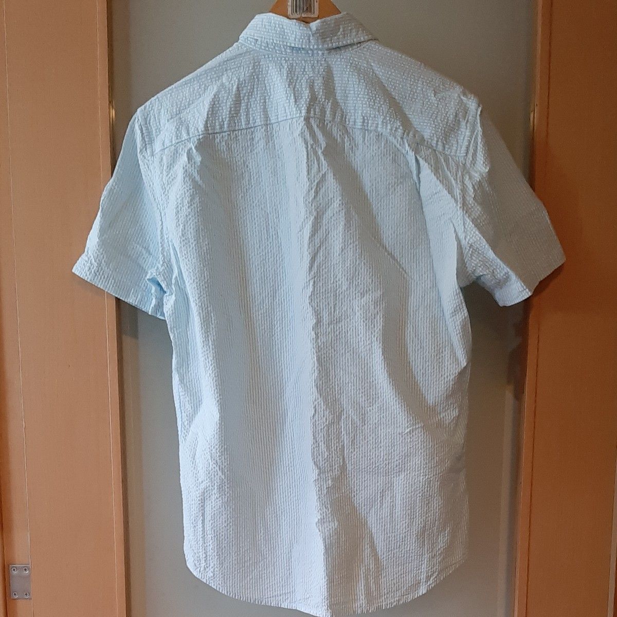 GAP 半袖シャツ　ワッフル　メンズSサイズ　 ボタンダウンシャツ　ブルー系　7