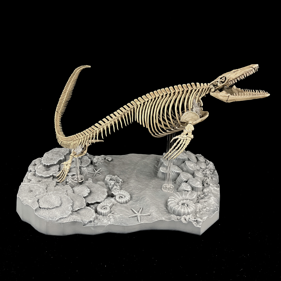 全塗装完成品】1/32 Imaginary Skeleton モササウルス プラモデル 汚し