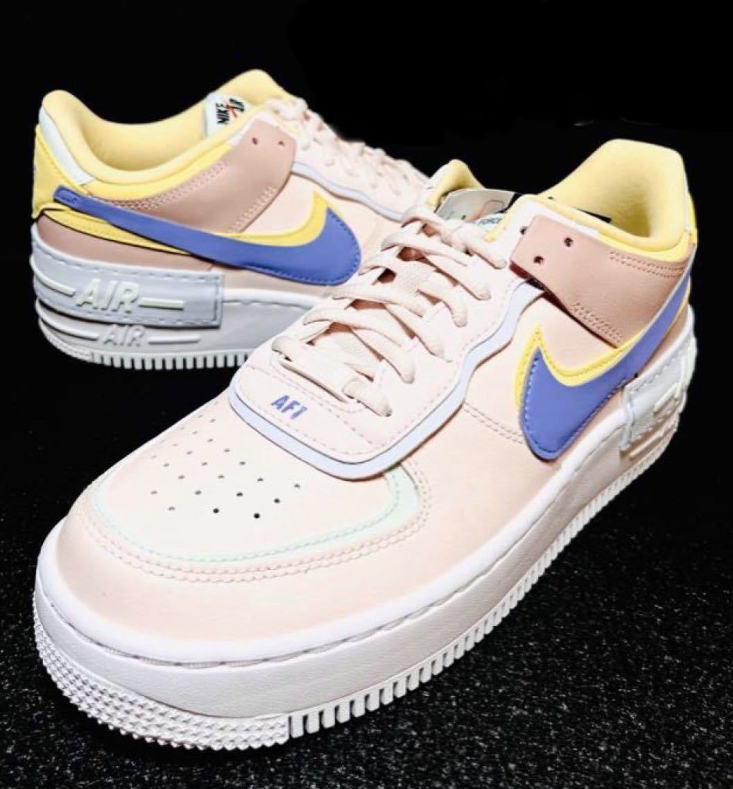 ☆送料込■新品24.5cm■ナイキ エアフォース 1 シャドウ AIR FORCE 1 SHADOW WMNS ソフトピンク/レモンウォッシュ