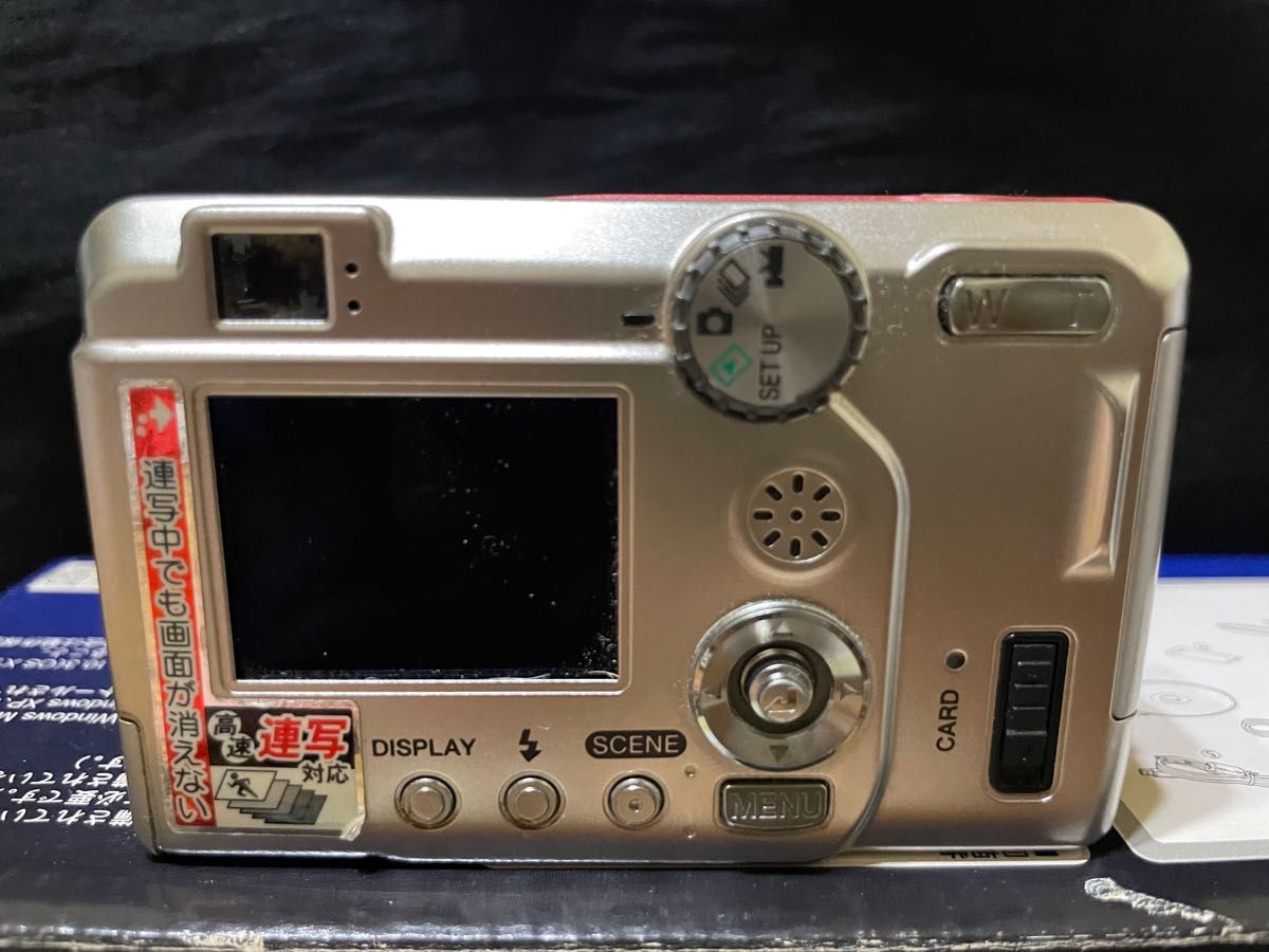 希少》デジカメ KYOCERA FINECAM S3R RED 中古品 通電確認済 希少》デジカメ KYOCERA FINECAM S3R RED 中古品 通電確認済
