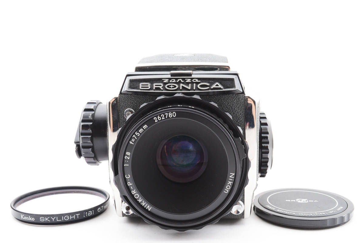 ゼンザブロニカ S2 フィルムカメラ + Nikkor-P・C 75mm F2.8 レンズ #2770
