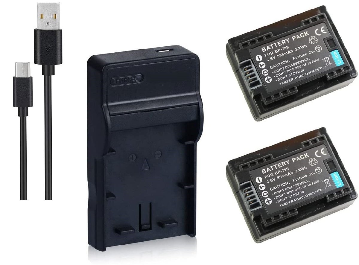 USB充電器とバッテリー2個セット DC131 と Canon キヤノン BP-709 互換バッテリー_画像1