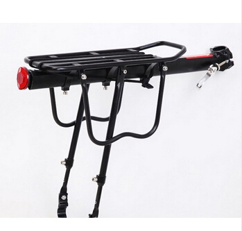 B035 rear carrier bicycle for post-putting carrier withstand load 25Kg reflector attaching robust . light weight . aluminium commuting . going to school optimum. 