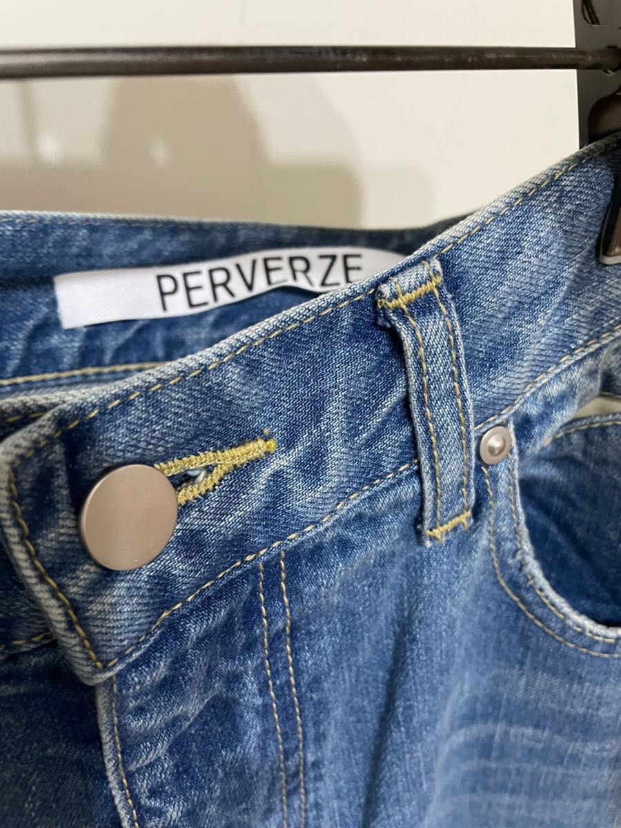 perverze   Nano Mist denim - Loose straight  デニムパンツ　ルーズパンツ