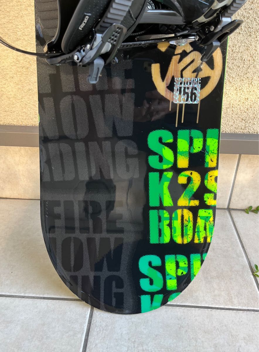 k2 スノーボードセットSPITFIRE 156cm ビンディング RIDE(Lsize k2 スノーボードセットSPITFIRE 156cm ビンディング RIDE(Lsize