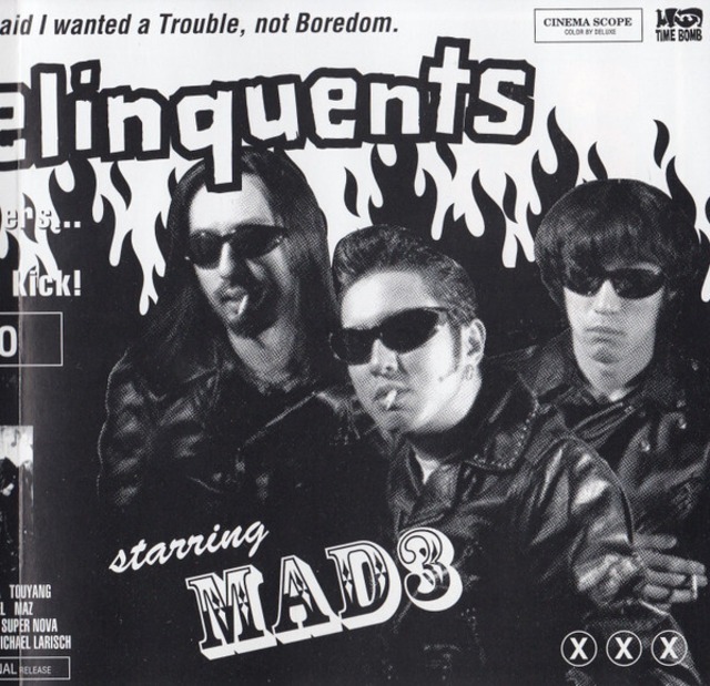 ＊中古CD MAD3/TEENAGE DELINQUENT! 1998年作品 マッドスリー EDDIE LEGEND STORY LET IT ROCKS the5678's ギターウルフ ホンコンナイフ_画像3