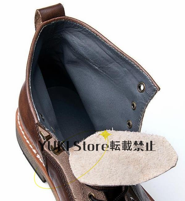  high quality * boots men's original leather short boots feeling of luxury Work boots military boots men's shoes engineer boots . slide 24~27cm