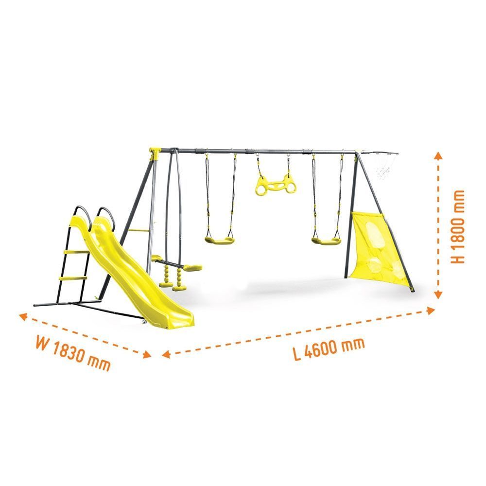 Swing Slide Climb ブランコ すべり台 バスケット スイングセット 屋外遊具 庭 キッズ 屋外 大型遊具の画像2