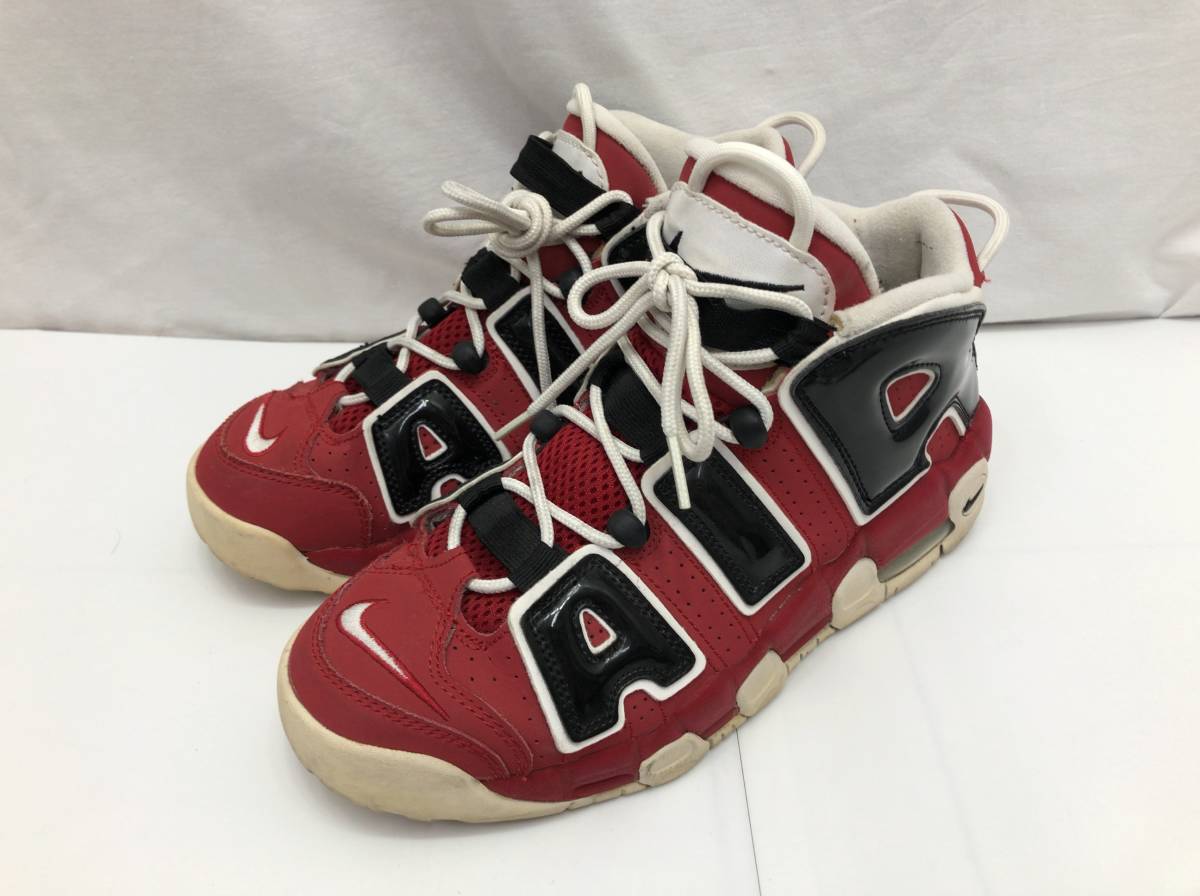 NIKE キッズサイズモデル エア モア アップテンポ 24.5cm レッドxブラック レディース AIR MORE UPTEMPO GS 415082-600 ナイキ 23092902i2_画像1