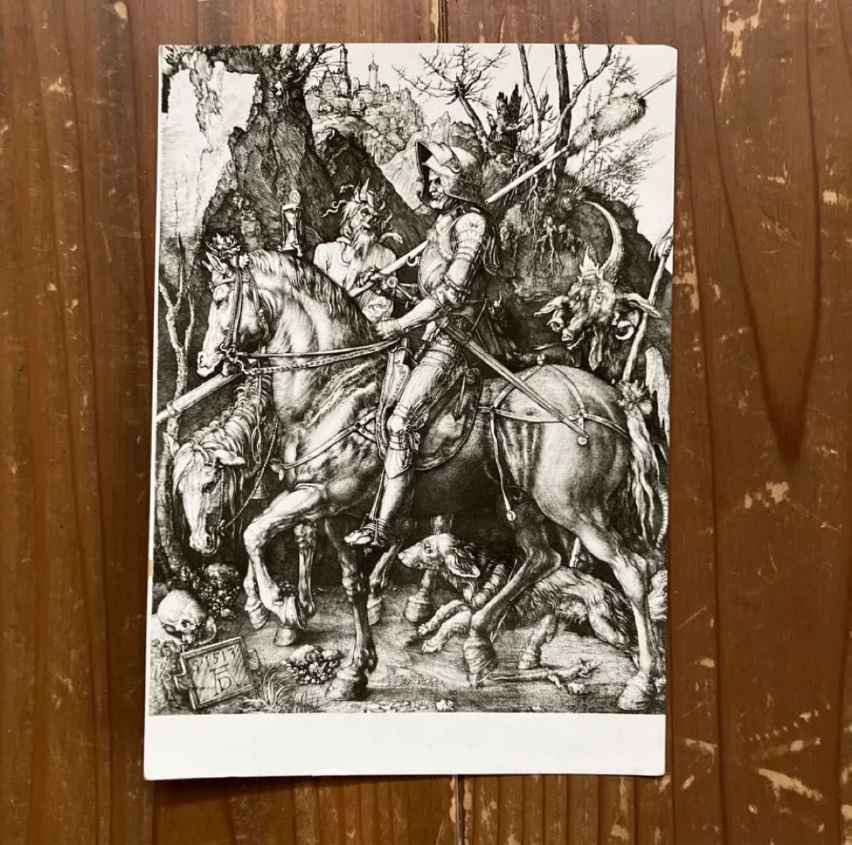アルブレヒト・デューラー「騎士と死と悪魔」　ポストカード