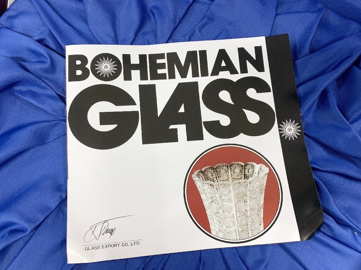 Bohemia Glass ボヘミア ガラス クリスタルプレート コンポート プレート アンティーク 箱入り_画像9