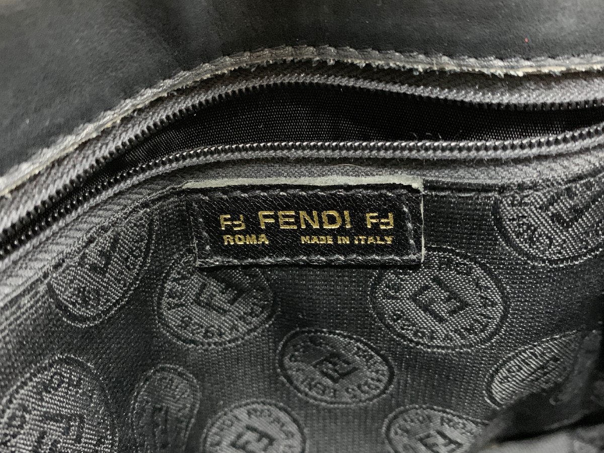 FENDI フェンディ バッグ 鞄 ショルダーバッグ 黒 FFマーク FF 革 レザー ヴィンテージ ロゴマーク_画像7