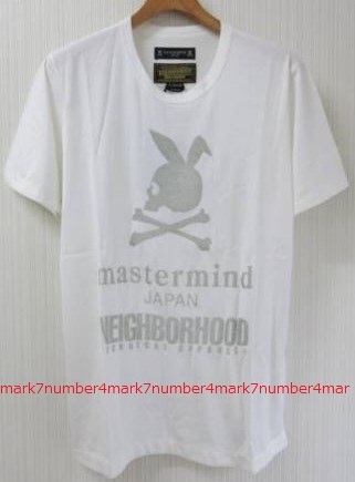 新品 本物 マスターマインド X ネイバーフッド 阪急 大阪 限定 スカルバニー Tシャツ M レザー MMJ × NEIGHBORHOOD デニム ジャケット Tee