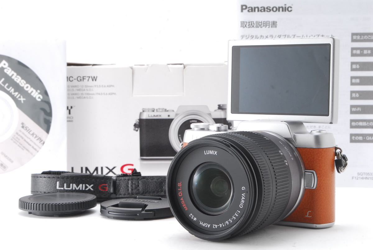 美品 Panasonic LUMIX DMC-GF7 レンズキット G VARIO 14-42mm SDカード、おまけ付きのサムネイル