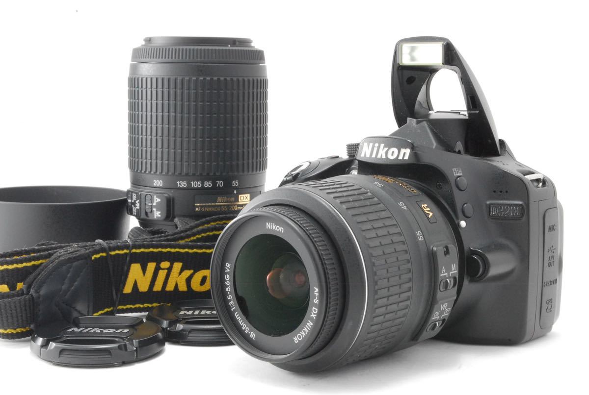 極上美品 Nikon ニコン D3200 ダブルズームレンズセット AF-S 18-55mm