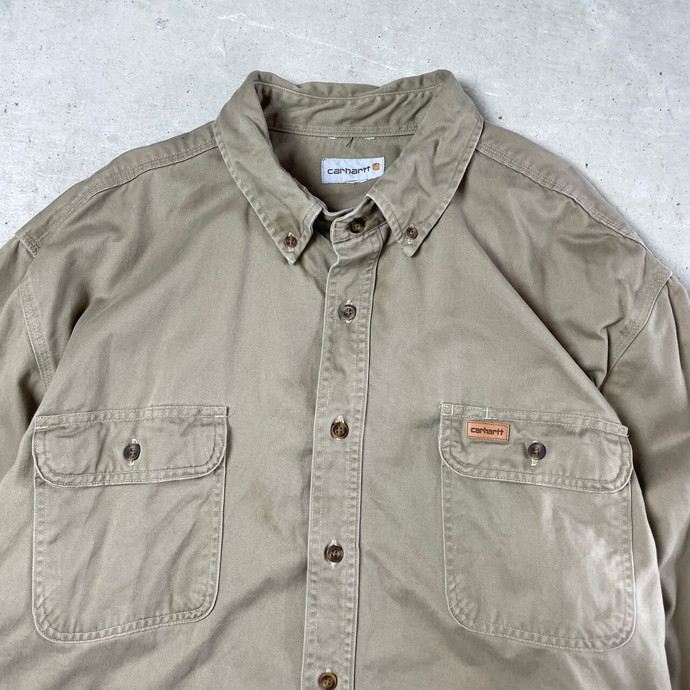 贈り物 Carhartt カーハート 長袖 コットンツイルシャツ ワークシャツ