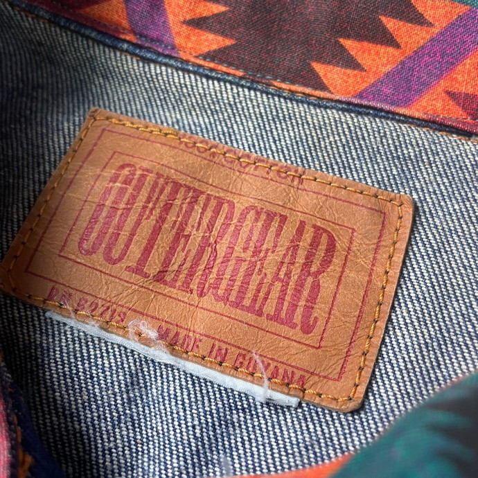 90年代 OUTERGEAR リメイク ネイティブ柄 デニムジャケット レディースM相当_画像3