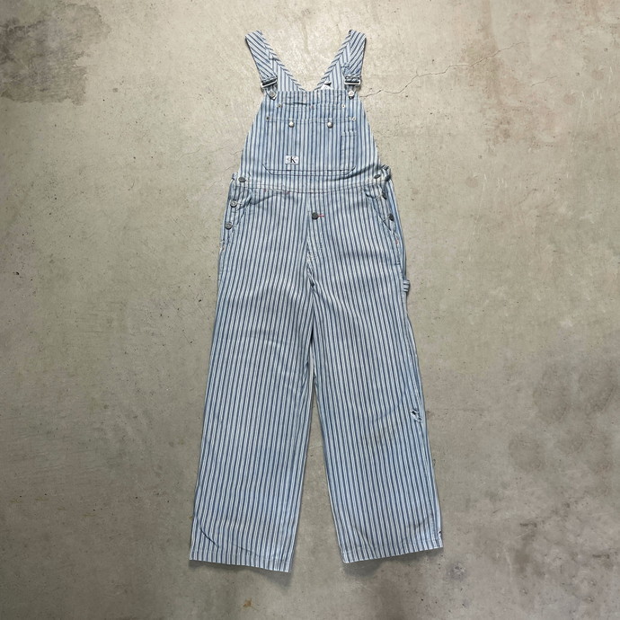 90年代 Calvin Klein Jeans カルバンクライン ヒッコリーストライプオーバーオール メンズS