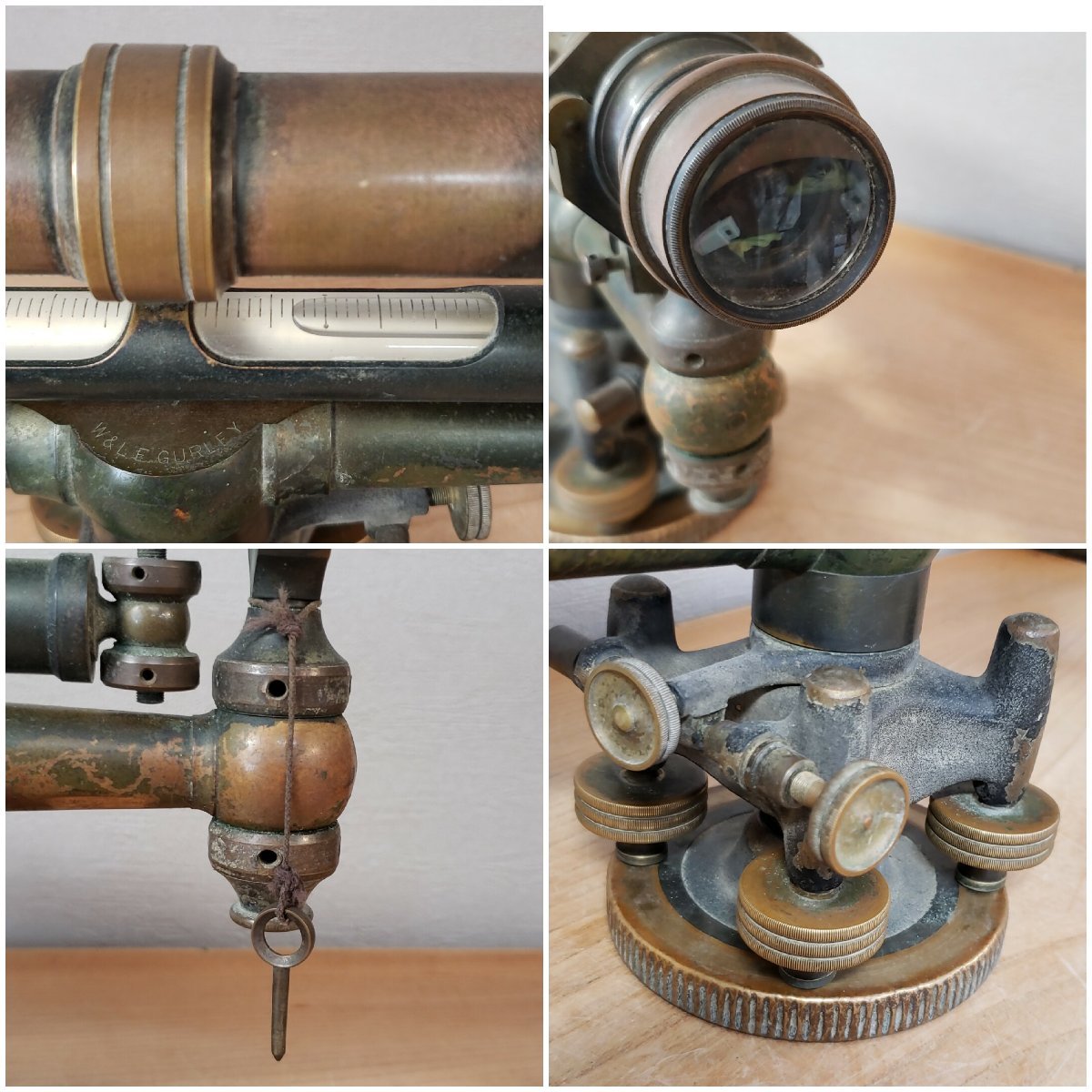 アンティーク測量器 水平器 W&LE GURLEY TROY N.Y.U.S.A 真鍮 アンティーク測量器 水平器 W&LE GURLEY TROY N.Y.U.S.A 真鍮