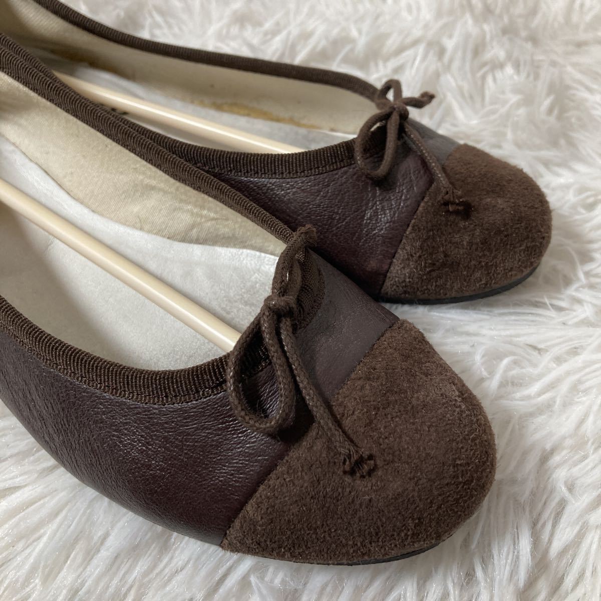 repetto レペット バレリーナ バレエシューズ フラットシューズ ブラウン レディース 37サイズ_画像5