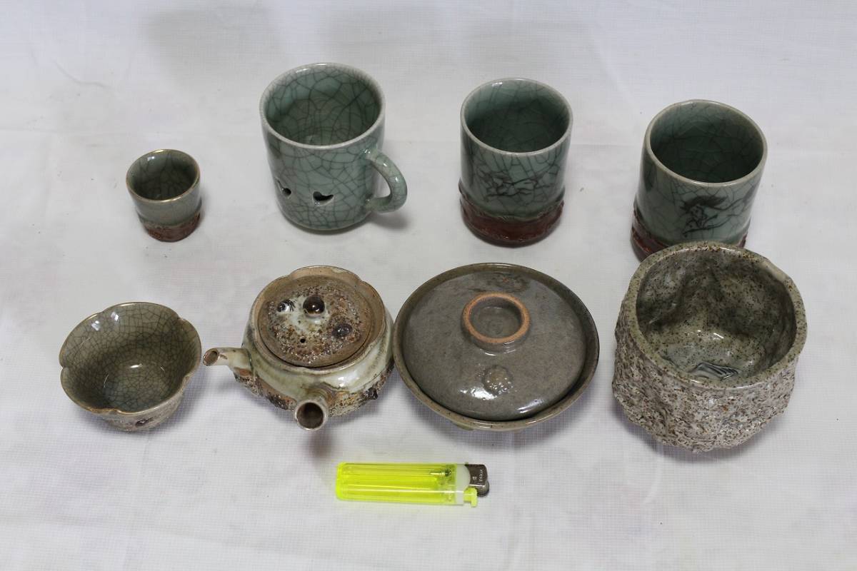 代購代標第一品牌-樂淘letao-古い相馬焼急須湯呑み茶碗8点まとめ煎茶