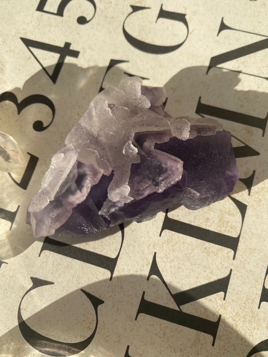フローライト 水晶共生 原石