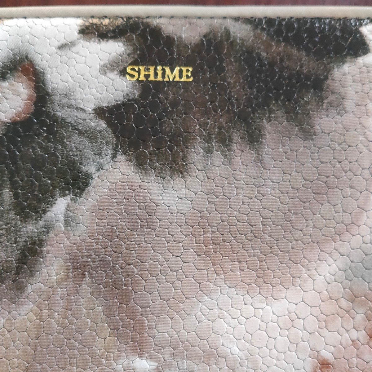 未使用品 SHiME レザー長財布 シィメ ラウンドファスナー フラワー 花柄 長財布 小銭入れ_画像2