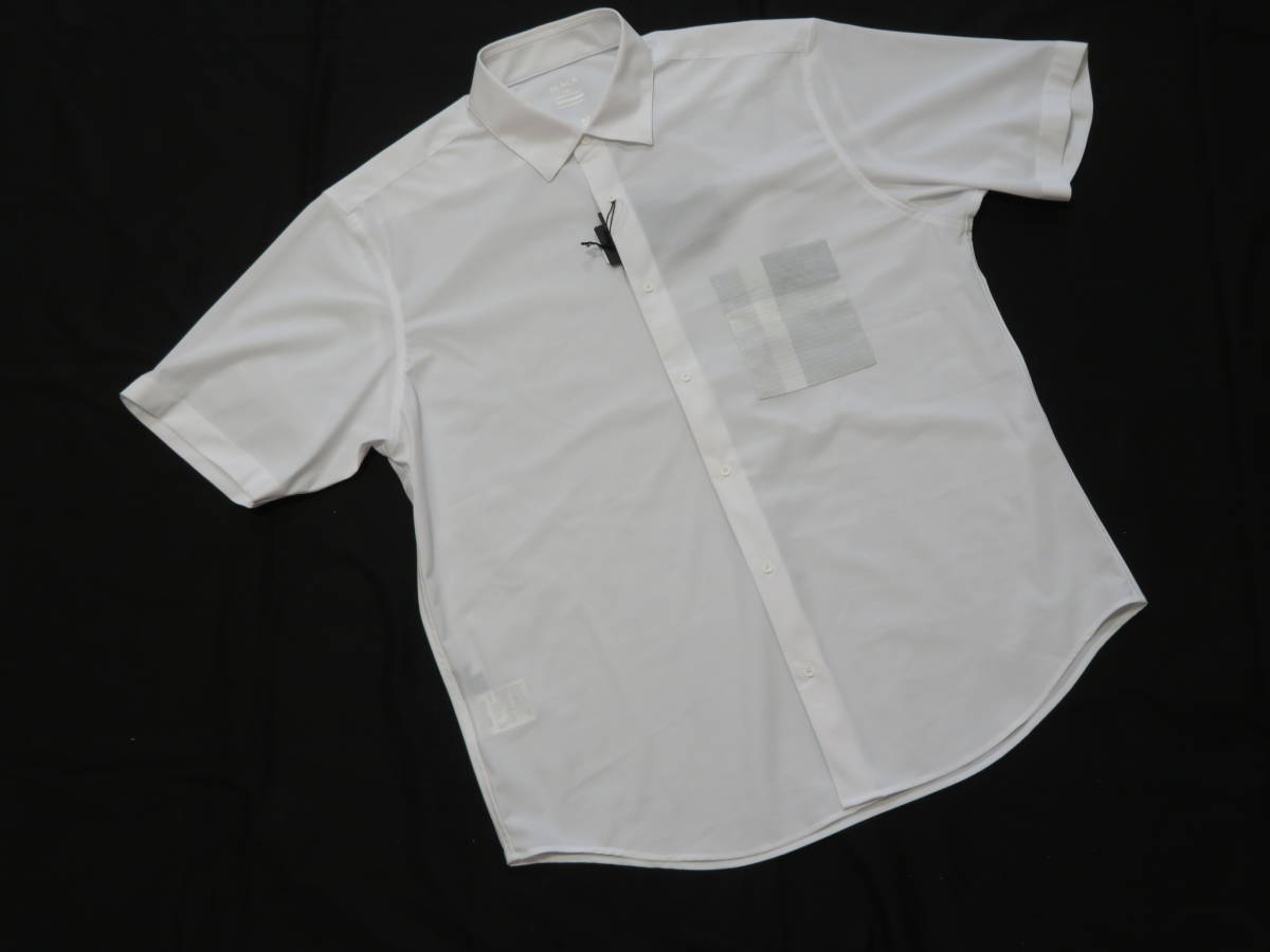 ブラックレーベル クレストブリッジ BLACK lab.　高級半袖デザインシャツ　L　白　19,800円
