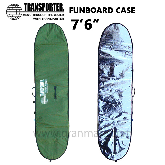 【新品・未使用】TRANSPORTER FUNBOARD CASE 7’6” アーミー フルジップ ハードケース ボードケース/ファンボード/ミッドレングス