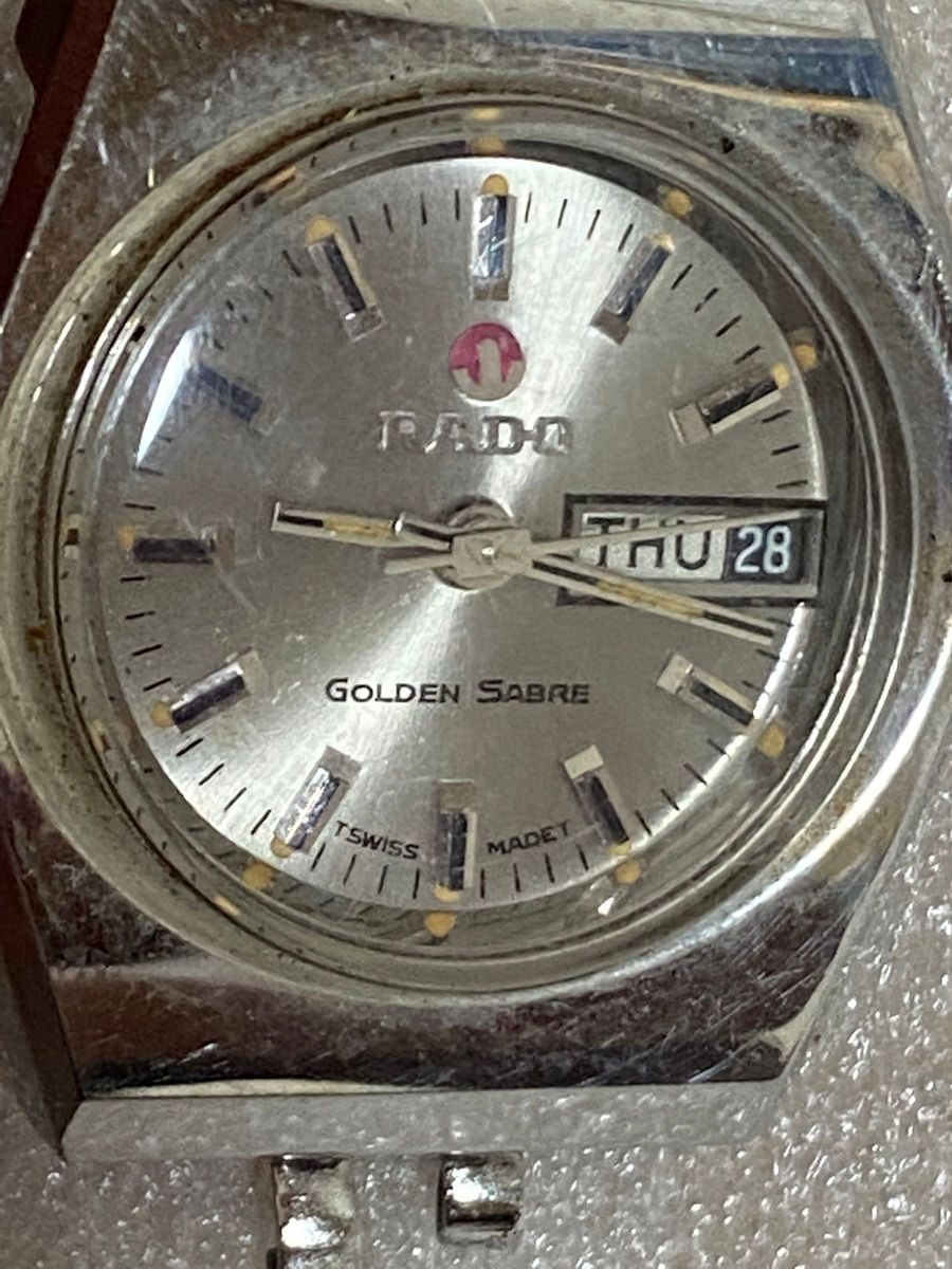 RADO ラドー GOLDEN SABRE ゴールデンサーベル デイデイト メンズ腕時計 動作品