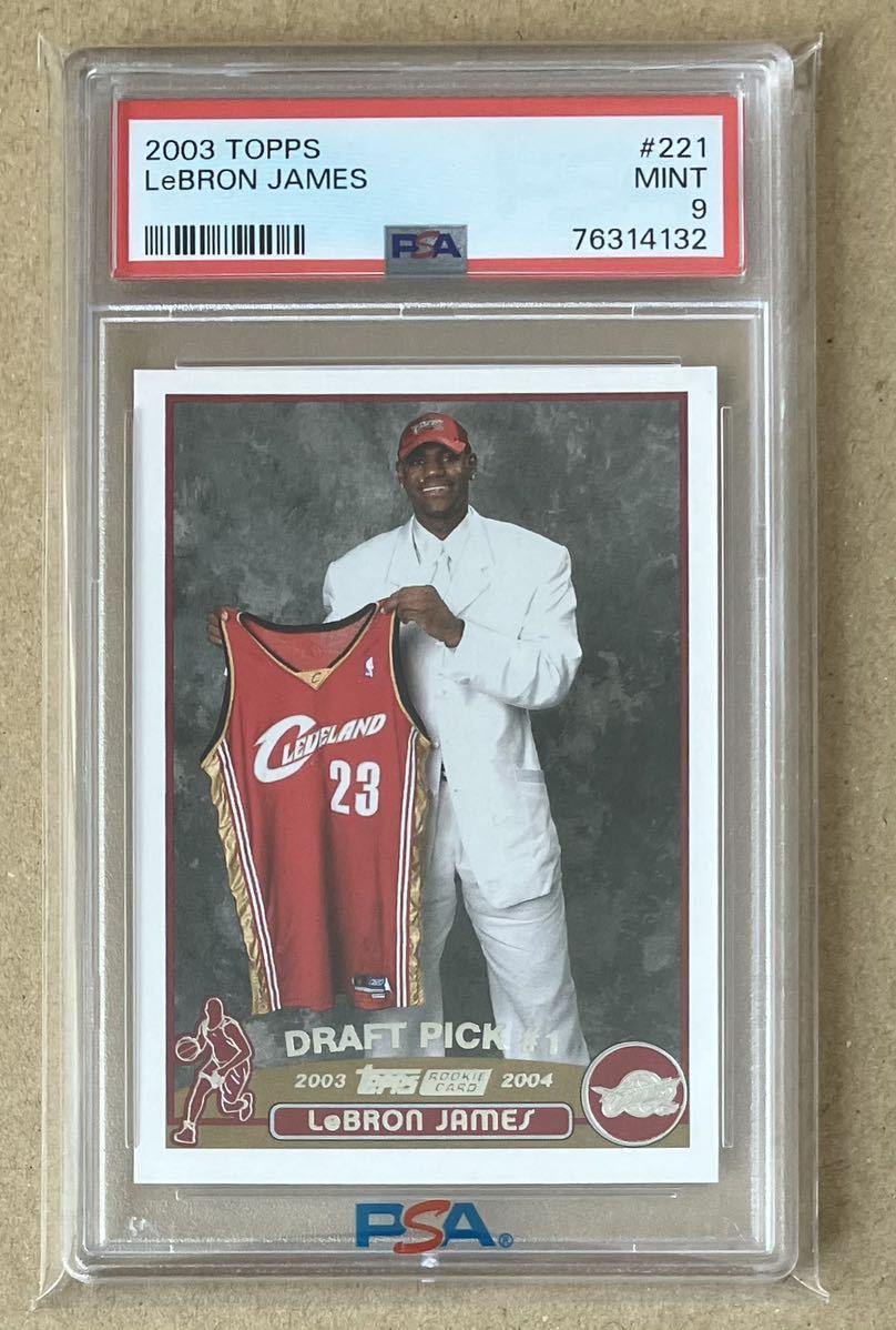 PSA 9 RC LeBRON JAMES TOPPS 2003-04 #221 NBAカード レブロンジェームズ ルーキー Rookie _画像1