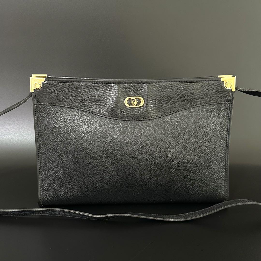 ディオール Christian Dior ショルダーバッグ ブラック レザー 1847257