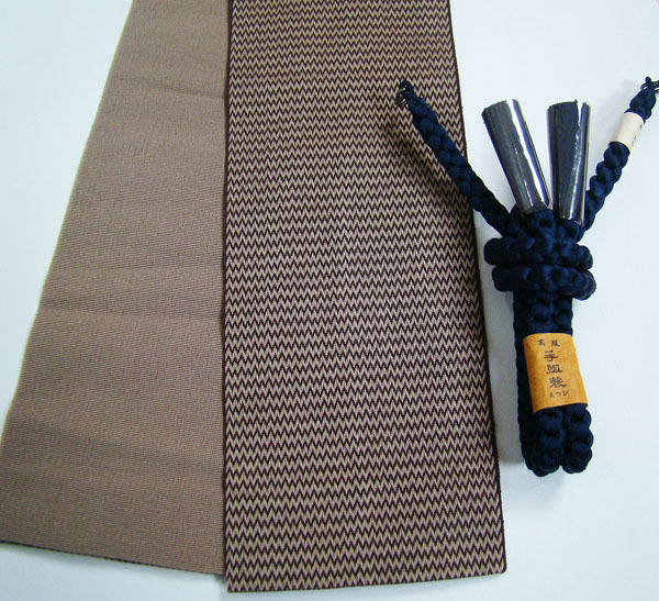  men's unused ensemble genuine Amami Ooshima pongee 100 turtle . woven proof paper attaching man's obi feather woven cord corresponding height 177cm rank silk 10774