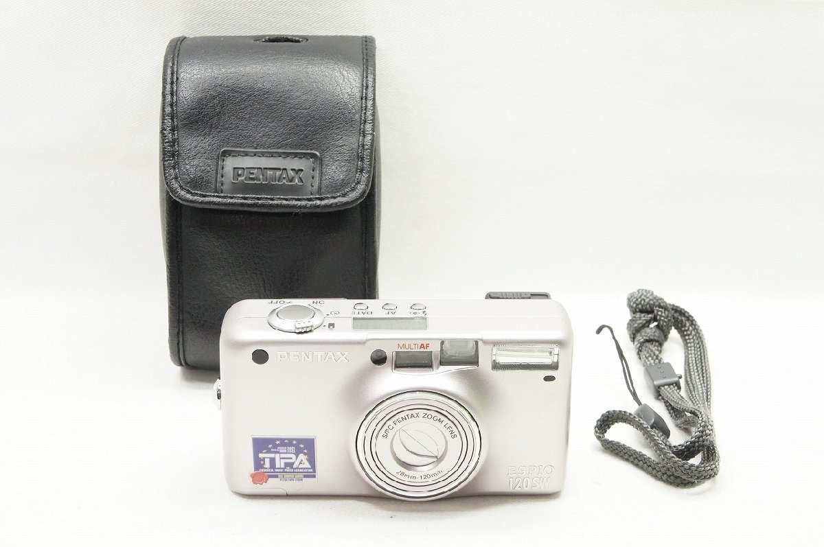 【アルプスカメラ】美品 PENTAX ペンタックス ESPIO 120SW ライラック 35mmコンパクトフィルムカメラ ケース付 230818b