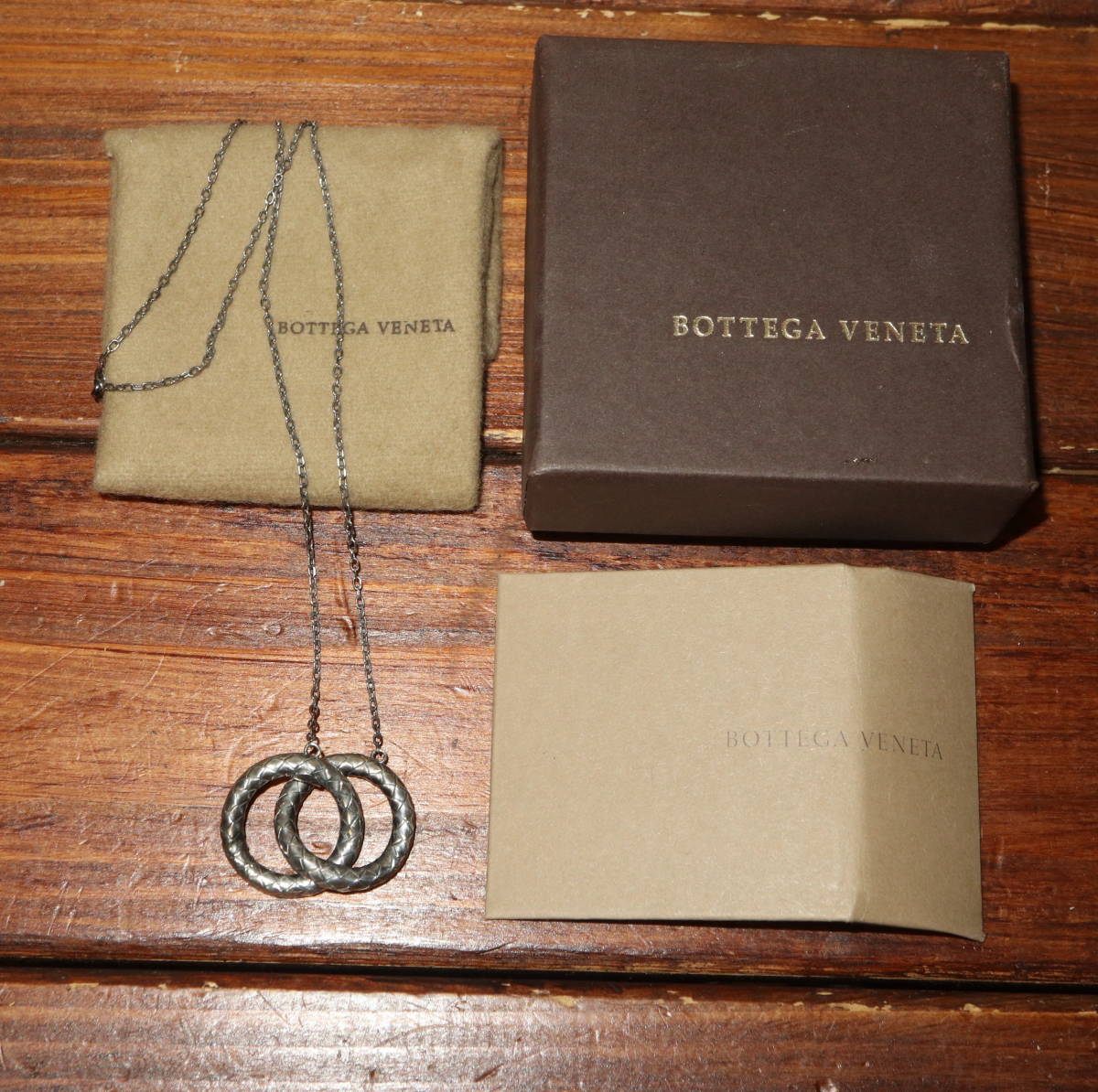 経典 ボッテガヴェネタ BOTTEGA VENETA イントレチャート シルバー