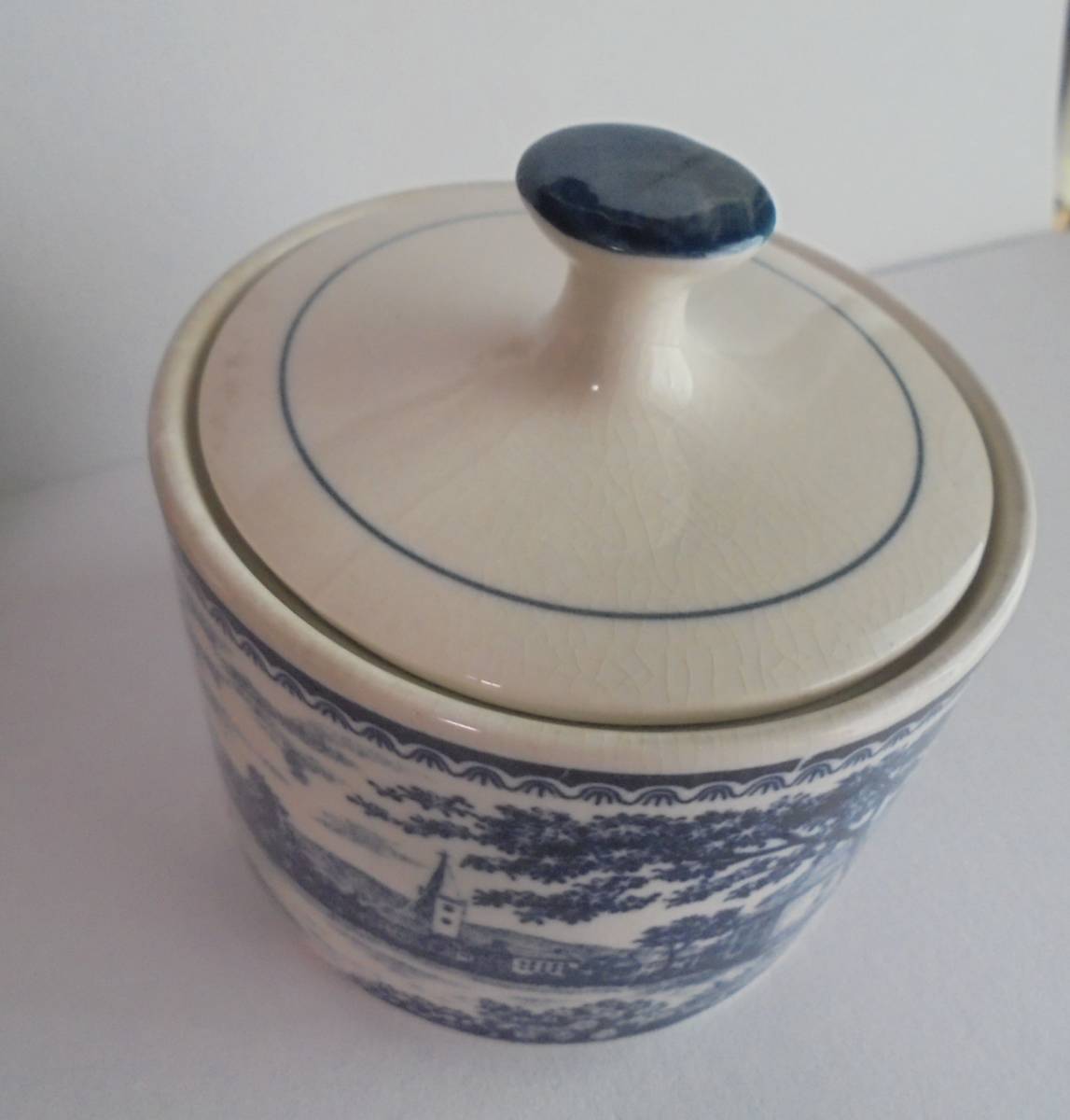アンティーク 昭和レトロ シュガーポット 陶器 未使用 保管品の画像2