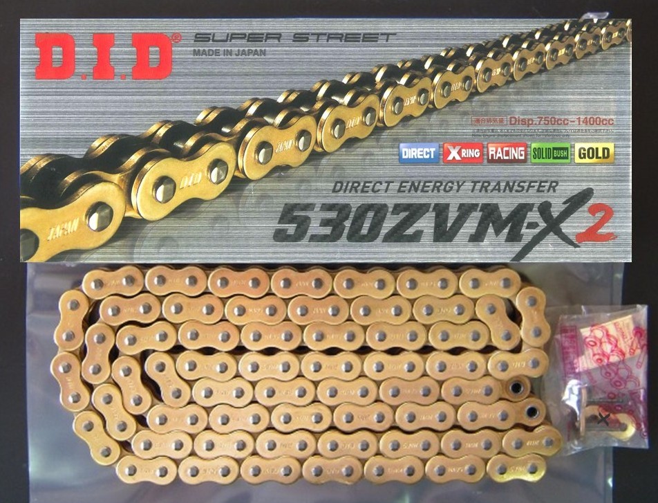  postage included!DID chain new model 530ZVM-X2 Gold 120L CB1300SF CB1300 super Bol D'Or /TOURING new goods 