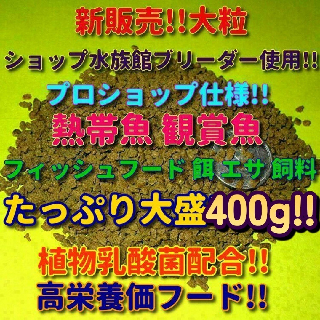 新販売!! 400g!!大粒 餌 たっぷりお徳用 高栄養価フード プロ仕様! ショップ ブリーダー 熱帯魚 観賞魚 金魚 プレコ ディスカス シクリッド_画像1