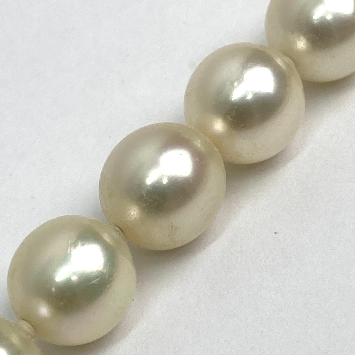 全日本送料無料 重さ約48.7g パール径約8.9㎜ 真珠 留め具K14刻印有り