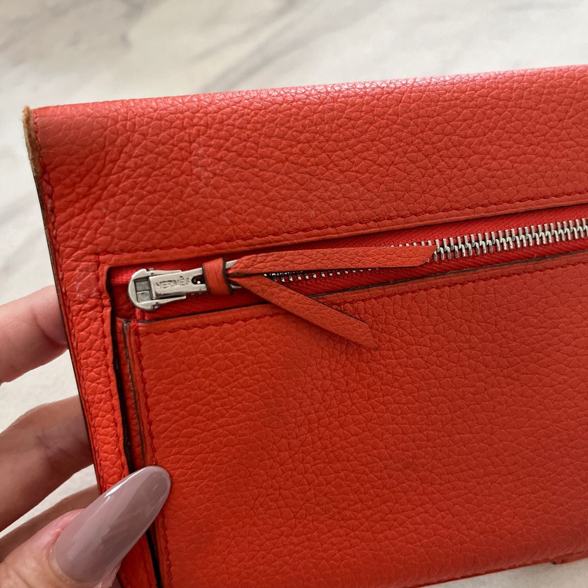 値下げ不可 HERMES エルメス ドゴン 長財布 X刻印 シルバー金具