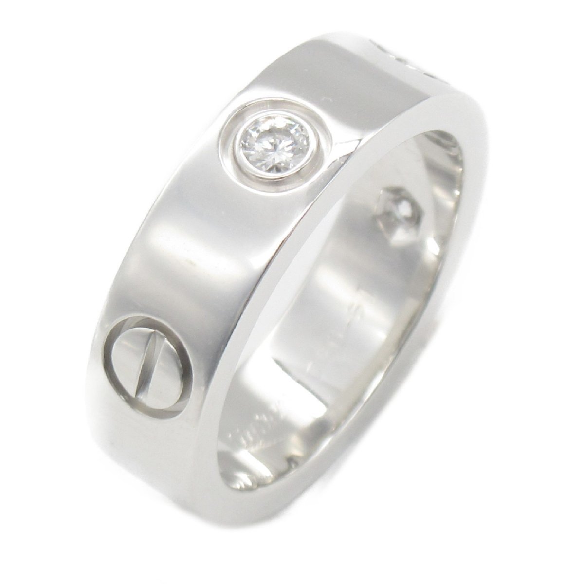 超美品の リング 指輪 3Pダイヤモンド ラブリング 指輪 リング