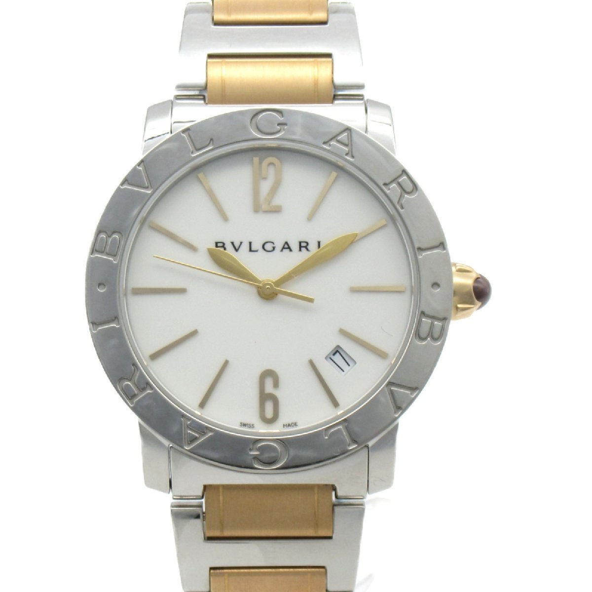 半額】 ウォッチ 腕時計 ブルガリ BVLGARI ホワイト メンズ 中古 K18PG