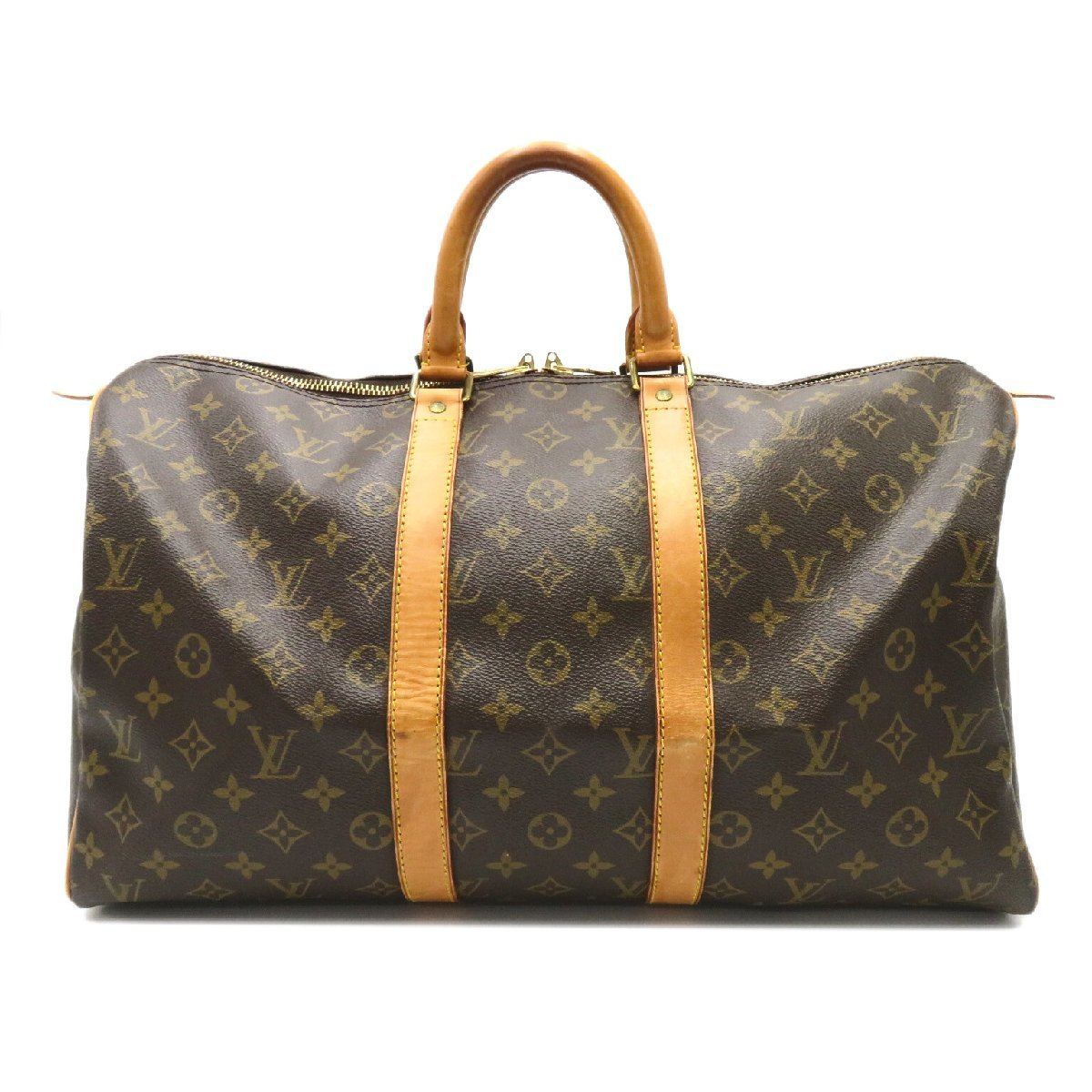 上質で快適 LOUIS VUITTON ユニセックス 中古 PVC ブラウン キーポル45