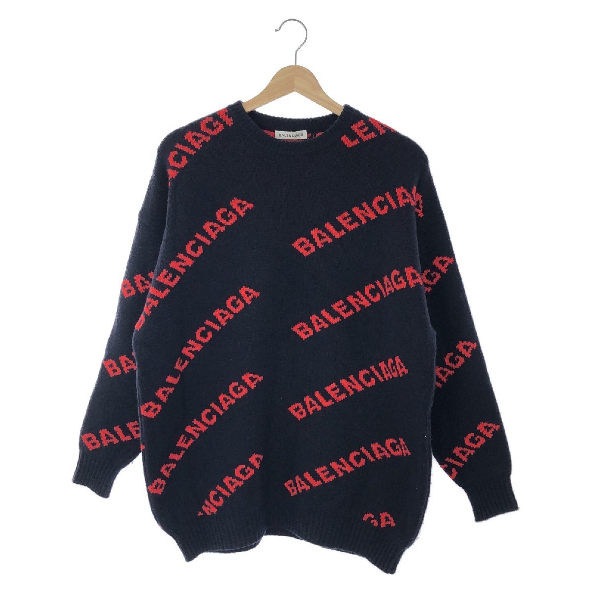 BALENCIAGA バレンシアガ セーター セーター ネイビー系 ウール  メンズ