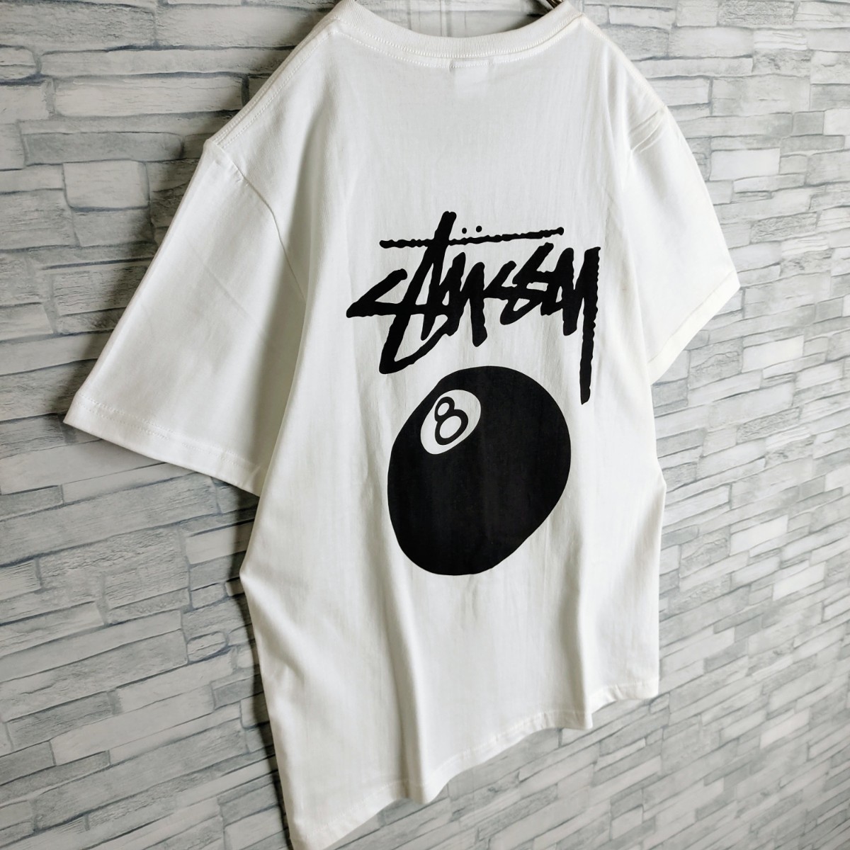 stussy 両面 デザイン Tシャツ ロゴ-