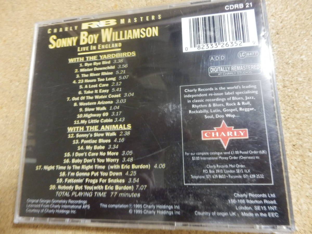 CD輸入盤;Sonny Boy Williamson「Live in England」_画像2